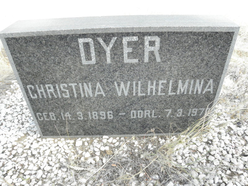 DYER Christina Wilhelmina 1896-1970
