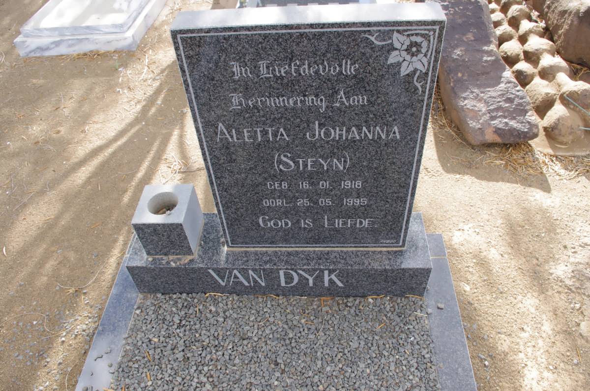 DYK Aletta Johanna, van nee STEYN 1918-1995