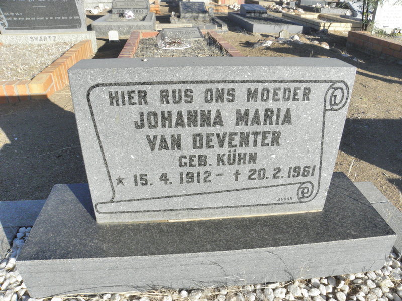 DEVENTER Johanna Maria, van nee KUHN 1912-1961