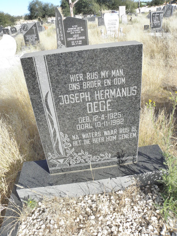 DEGE Joseph Hermanus 1925-1982