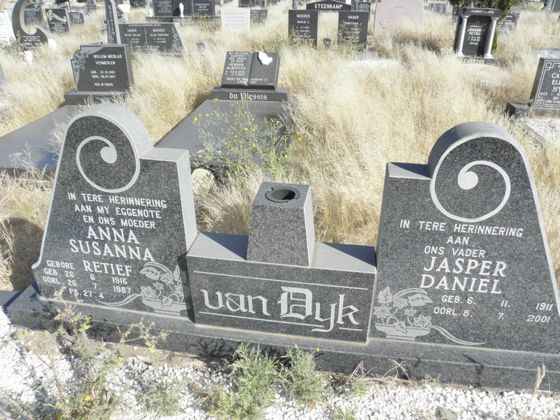 DYK Jasper Daniel 1911-2001 &amp; Anna Susanna 1916-1987