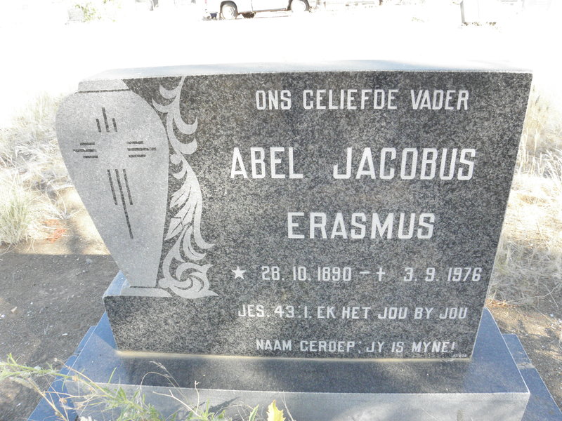 ERASMUS Abel Jacobus 1890-1976