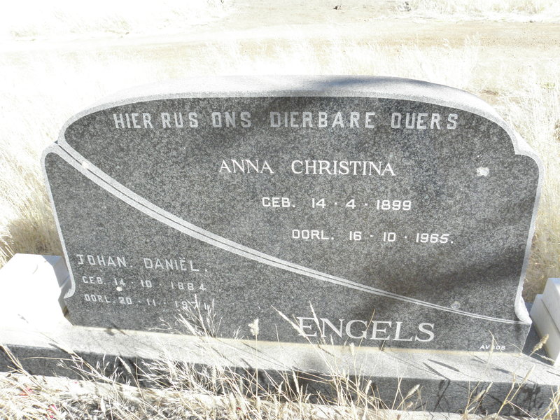 ENGELS Johan Daniel 1884-1971 &amp; Anna Christina 1899-1965