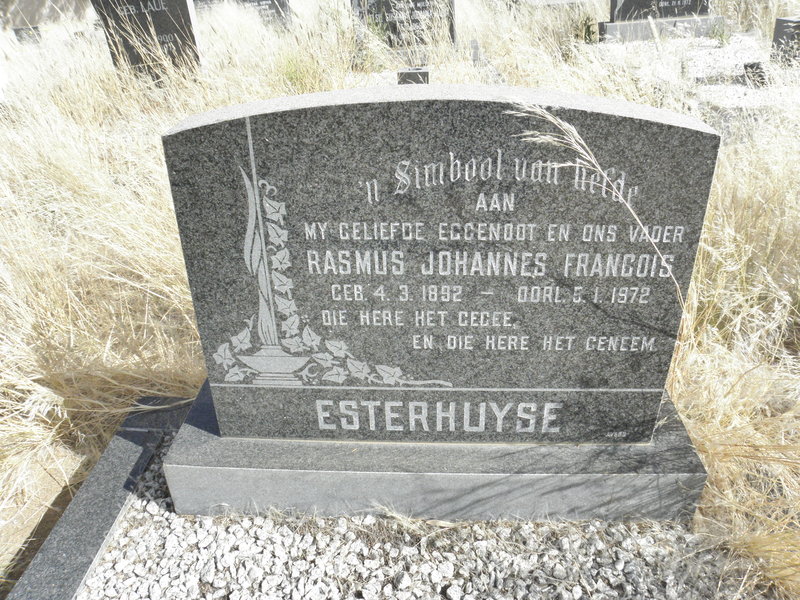 ESTERHUYSE Rasmus Johannes Francois 1892-1972