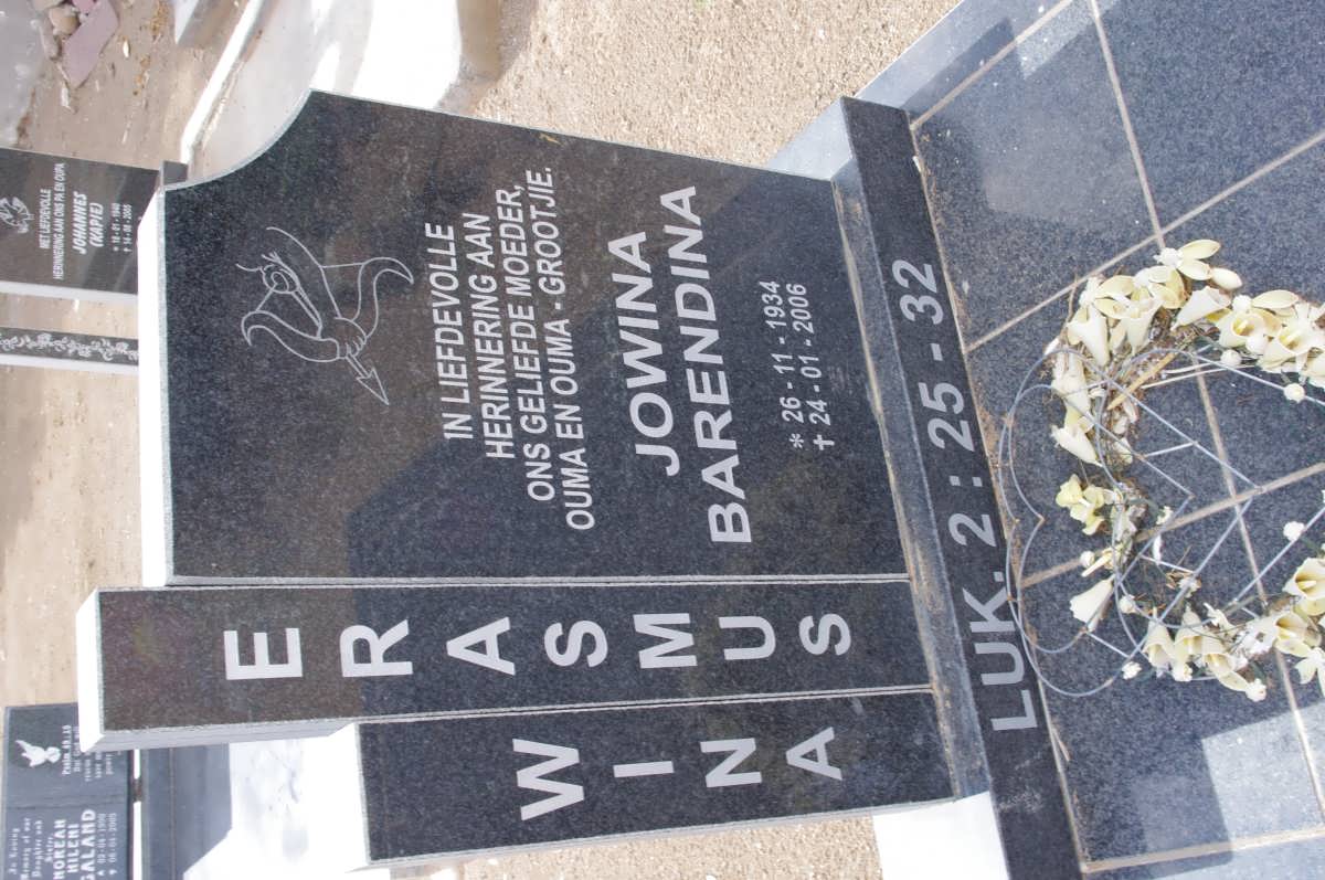 ERASMUS Johanna Barendina 1934-2006