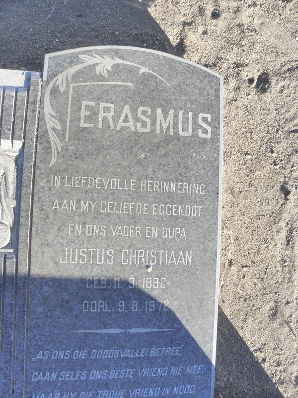 ERASMUS Justus Christiaan 1892-1972