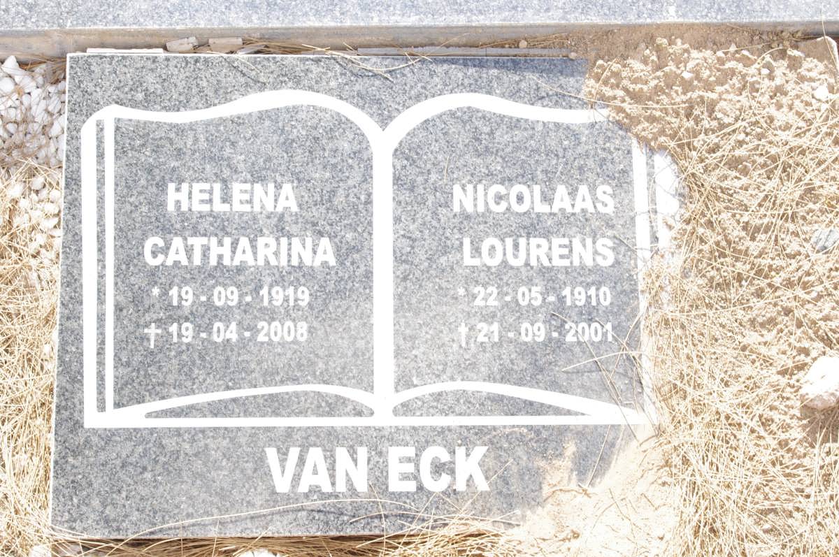 ECK Nicolaas Lourens, van 1910-2001 &amp; Helena Catharina 1919-2008