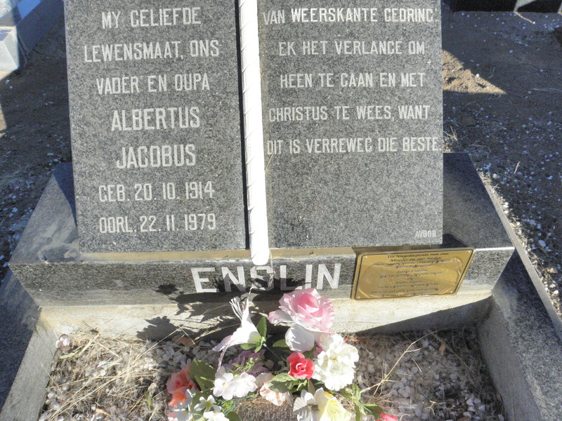 ENSLIN Albertus Jacobus 1914-1979
