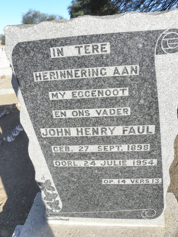 FAUL John Henry 1898-1954