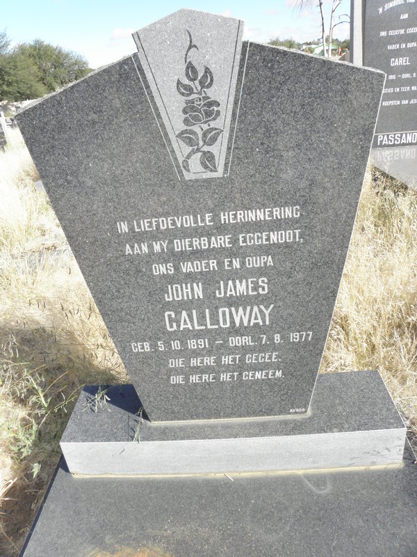 GALLOWAY John James 1891-1977