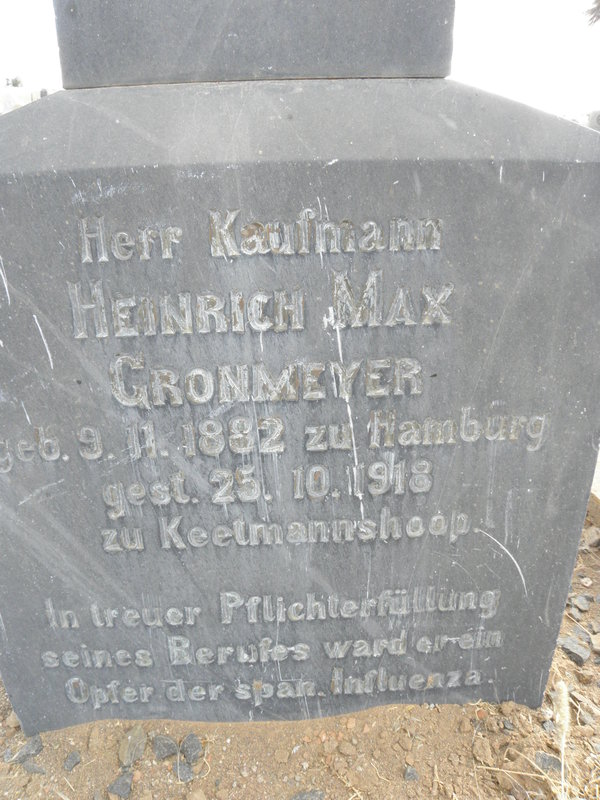 GRONMEYER Heinrich Max 1882-1918
