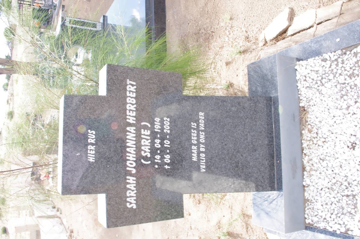 HERBERT Sarah Johanna 1914-2002