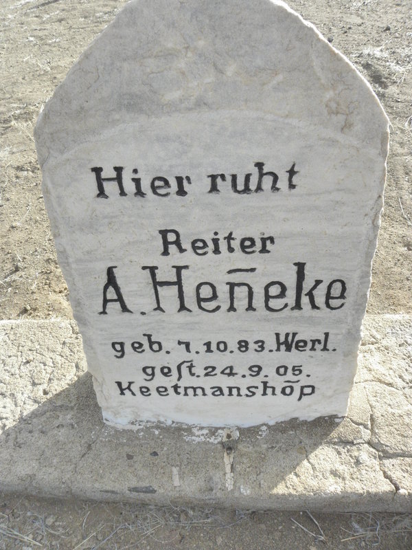 HENEKE A. 1883-1905
