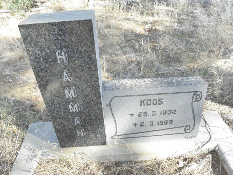 HAMMANN Koos 1892-1969