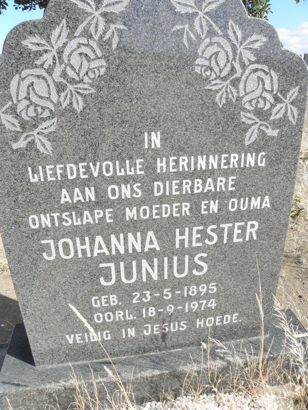 JUNIUS Johanna Hester 1895-1974