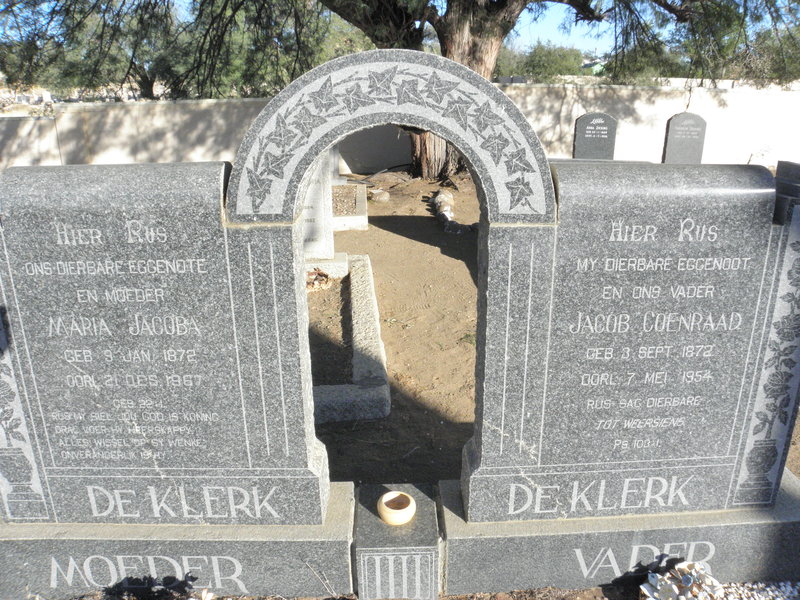 KLERK Jacob Coenraad, de 1872-1954 &amp; Maria Jacoba 1872-1967