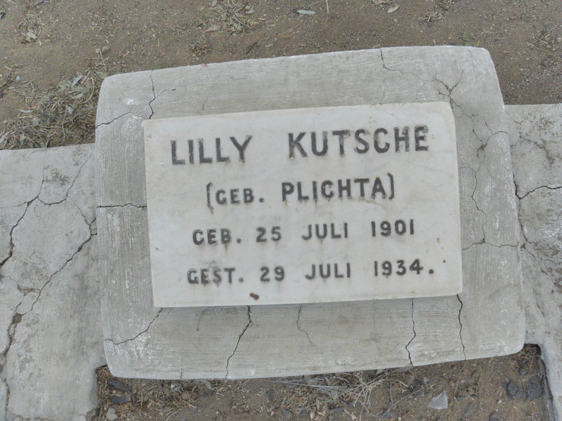 KUTSCHE Lilly nee PLICHTA 1901-1934