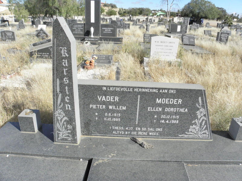 KARSTEN Pieter Willem 1915-1985 &amp; Ellen Dorothea 1915-1989