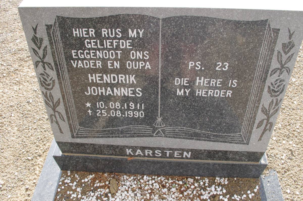 KARSTEN Hendrik Johannes 1911-1990