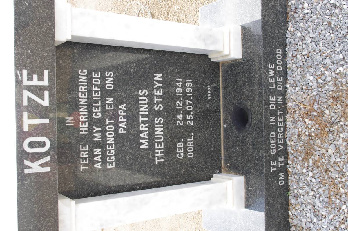 KOTZE Martinus Theunis Steyn 1941-1991