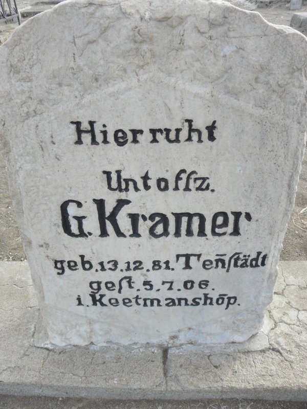 KRAMER G. 1881-1906