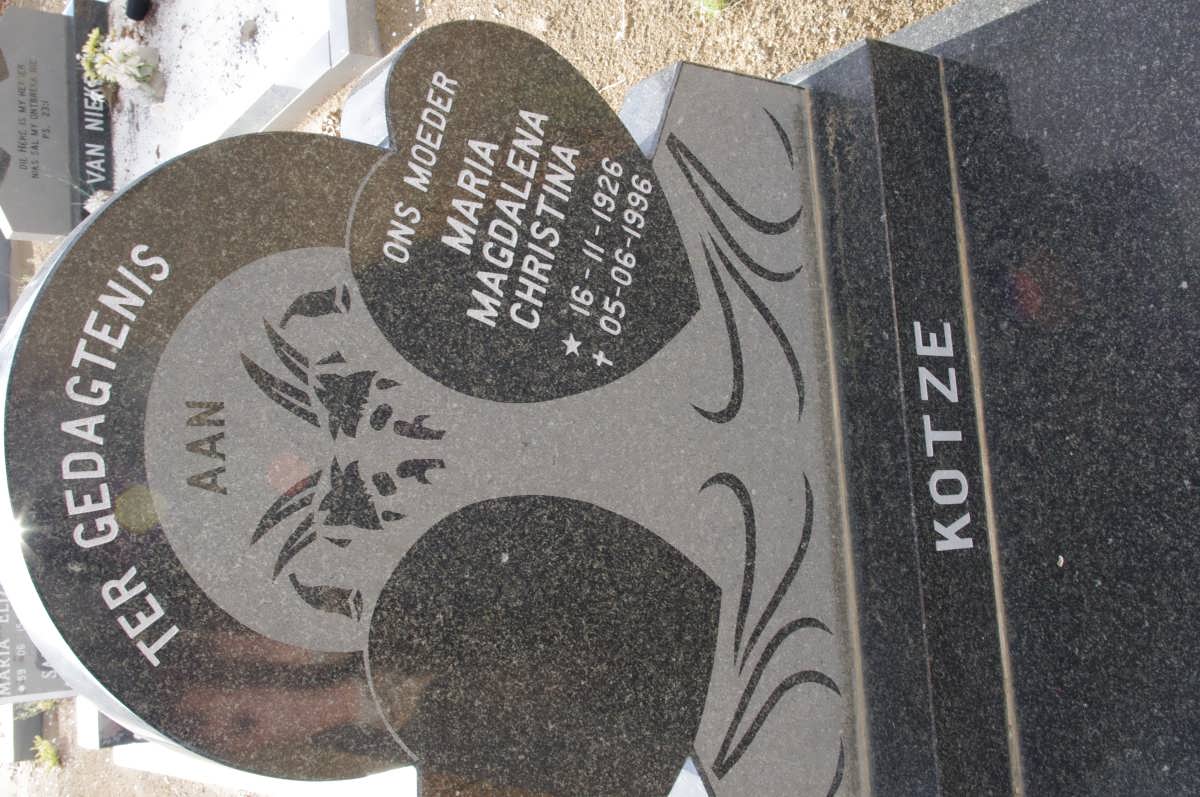 KOTZE Maria Magdalena Christina 1926-1996