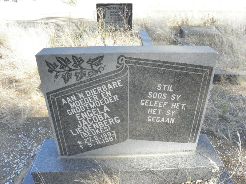 LIEBENBERG Engela Jacoba nee BEUKES 1893-1987