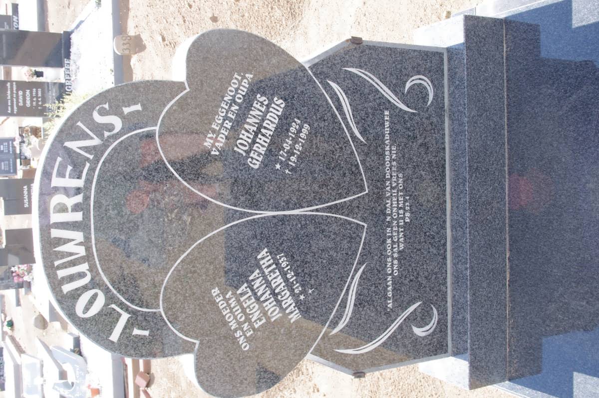 LOURENS Johannes Gerhardus 1924-1999 &amp; Engela Johanna Margaretha 1937-