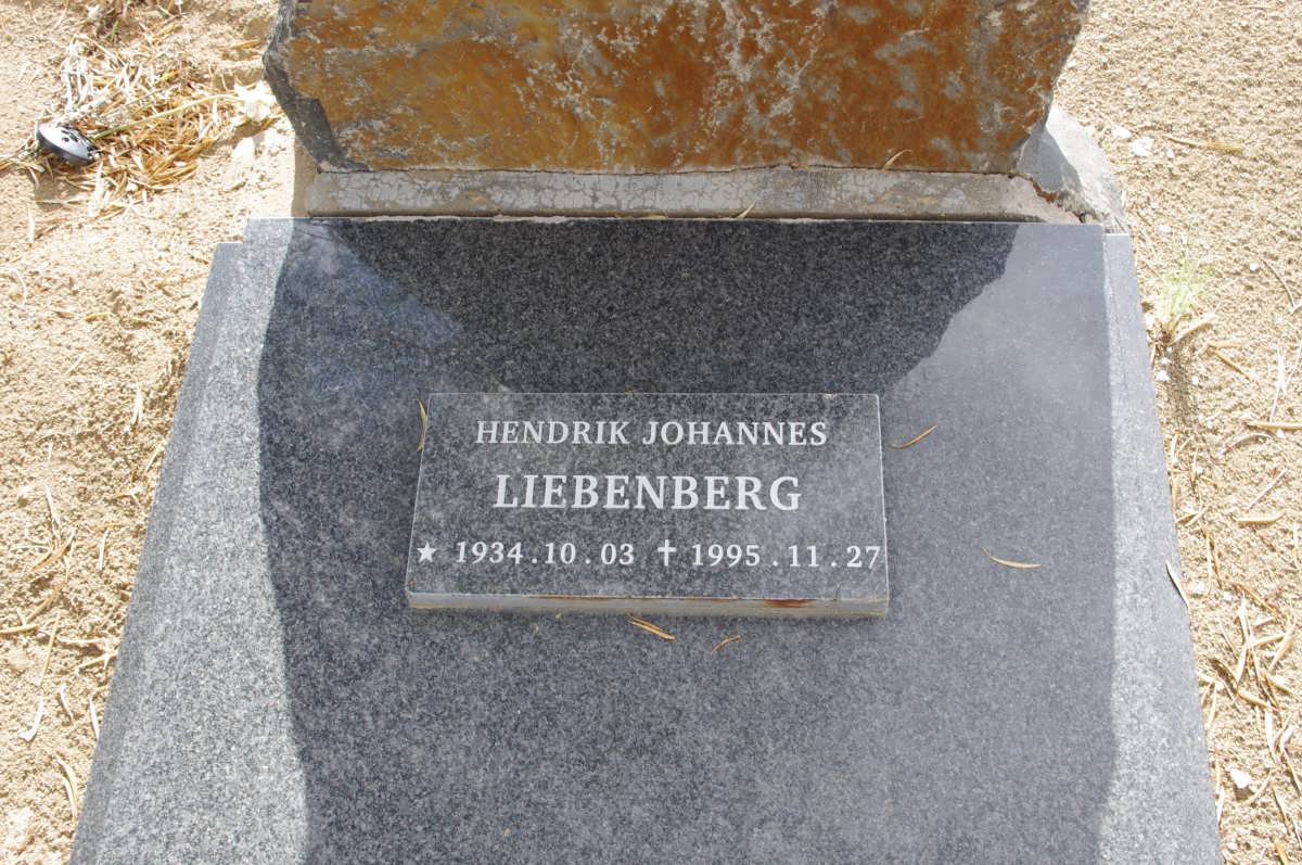 LIEBENBERG Hendrik Johannes 1934-1995