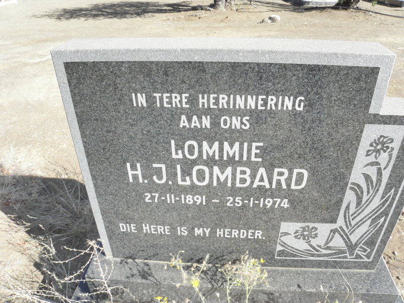 LOMBARD H.J. 1891-1974