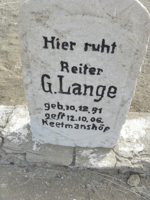 LANGE G. 1891-1906