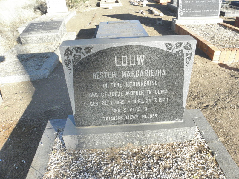 LOUW Hester Margarietha 1895-1970