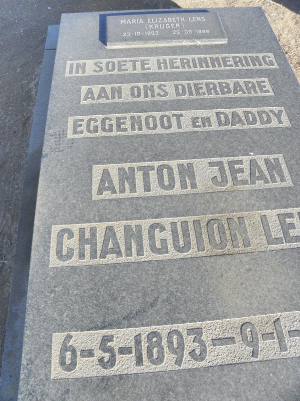 LENS Anton Jean Changuion 1893-?