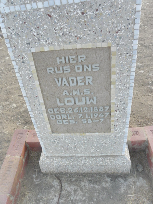 LOUW A.W.S. 1887-1947