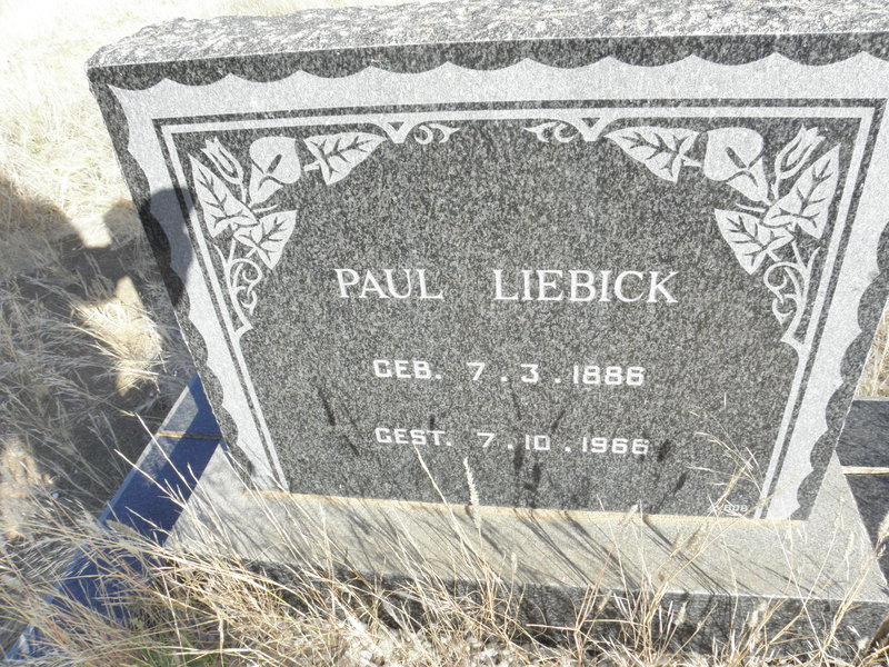 LIEBICK Paul 1886-1966