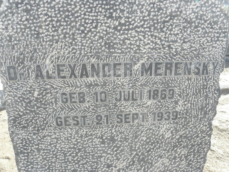 MERENSKY Alexander 1869-1939