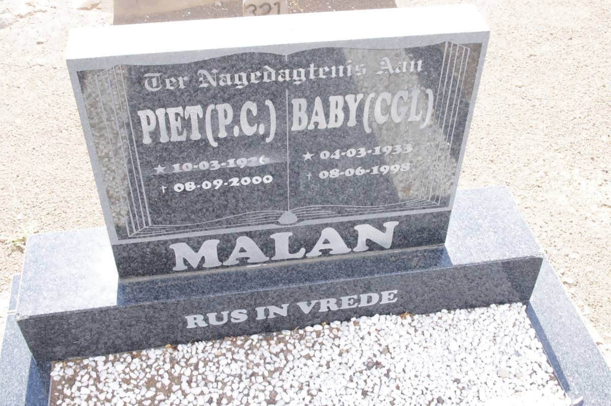 MALAN P.C 1926-2000 &amp; C.G.L.1933-1998