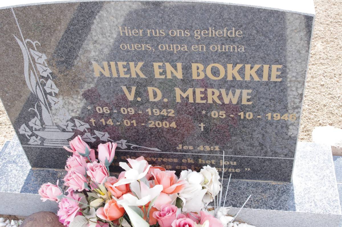 MERWE Niek, v.d. 1942-2004 &amp; Bokkie 1946-