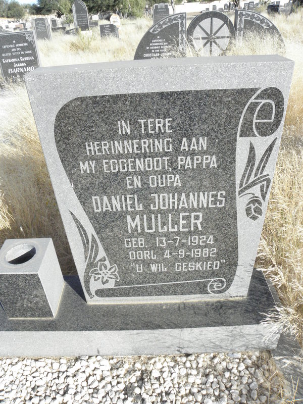 MULLER Daniel Johannes 1924-1982