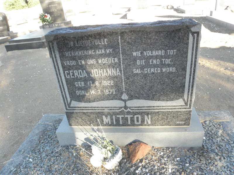 MITTON Gerda Johanna 1922-1973