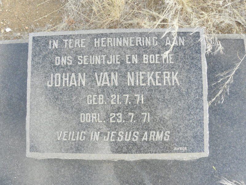 NIEKERK Johan, van 1971-1971