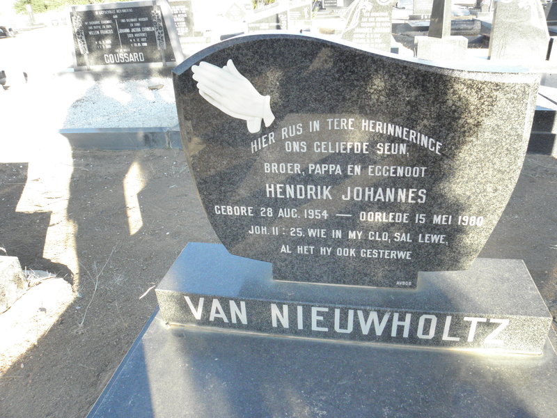 NIEUWHOLTZ Hendrik Johannes, van 1954-1980