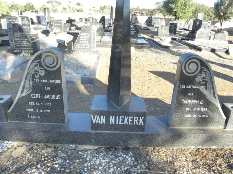 NIEKERK Gert Jacobus, van 1900-1980 &amp; Catharina H. 1909-1985