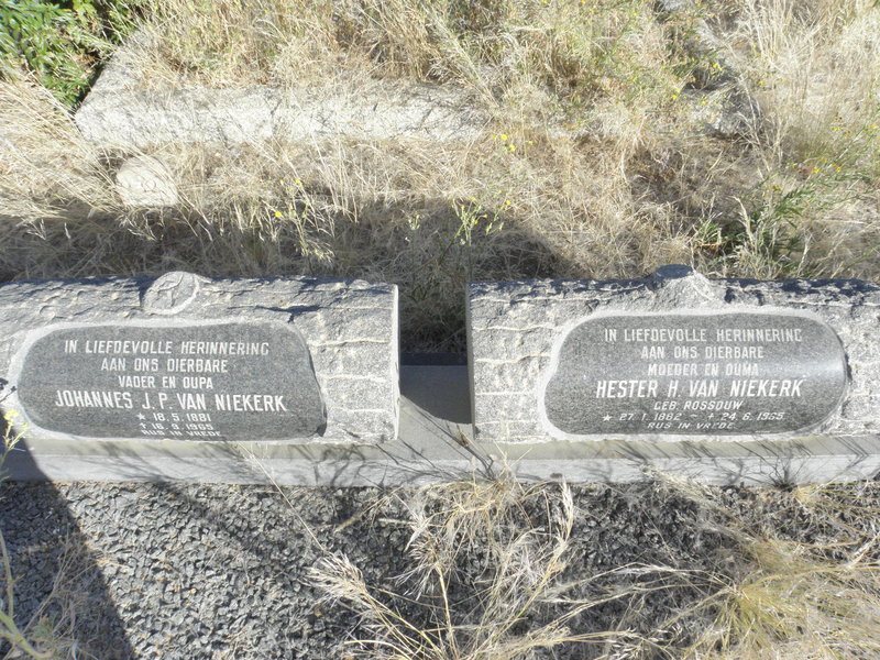 NIEKERK Johannes J.P., van 1881-1965 &amp; Hester H. ROSSOUW 1882-1965