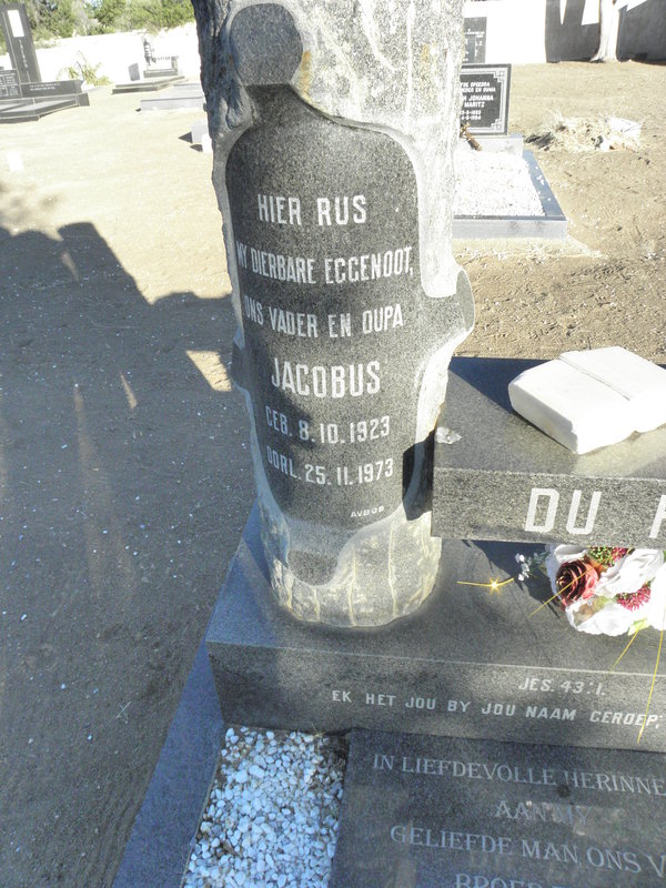 PLESSIS Jacobus, du 1923-1973
