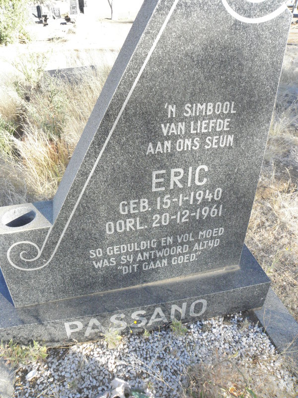 PASSANO Eric 1940-1961
