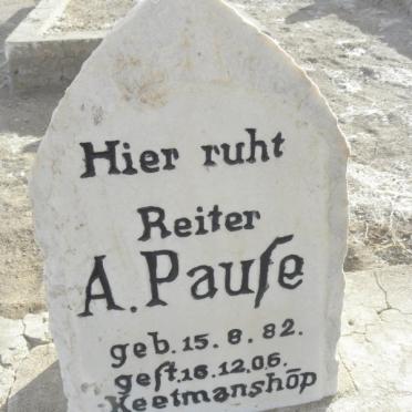 PAUSE A. 1882-1906