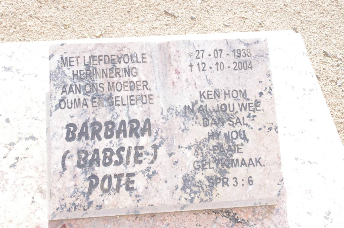 POTE Barbara 1938-2004