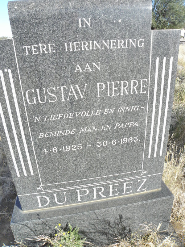 PREEZ Gustav Pierre, du 1925-1963