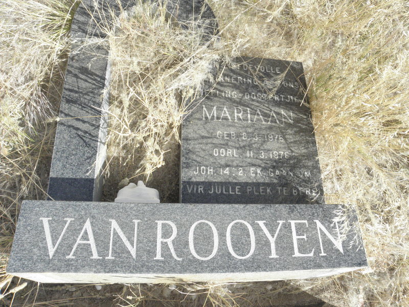 ROOYEN Mariaan, van 1976-1976